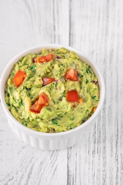 Bowl of guacamole