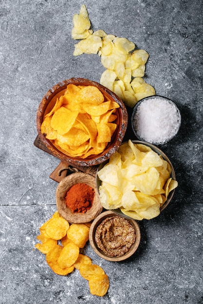 Bowl of home made potato chips