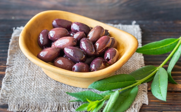 Bowl of kalamata olives