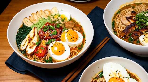 a bowl of Korean spicy ramen with tomato sauce