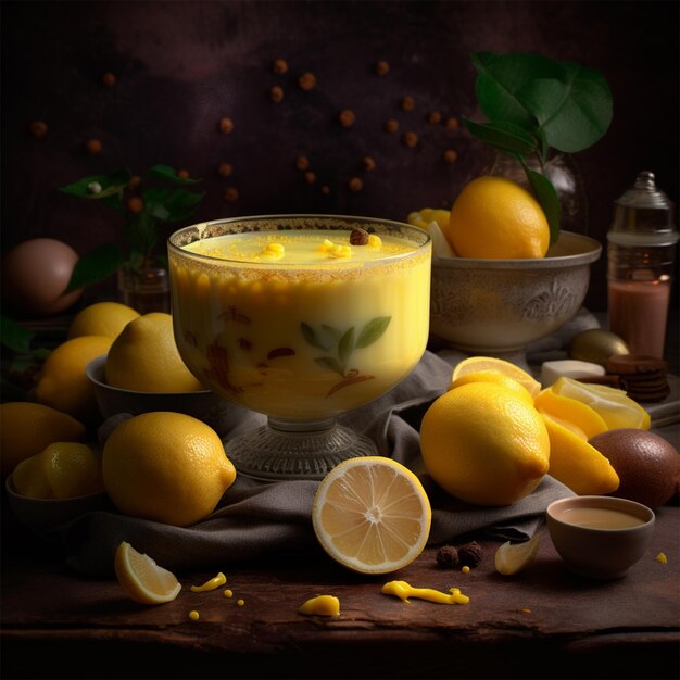 Photo a bowl of lemons