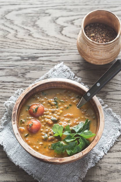 Bowl of lentil curry