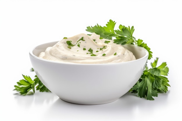 Bowl mayonnaise parsley food Generate Ai