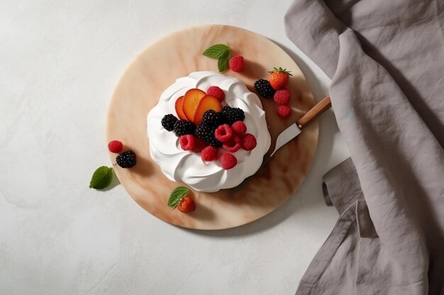 A bowl of meringue with a heart shaped cookie on top