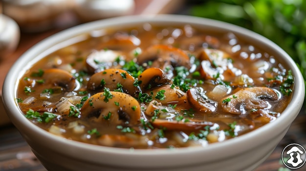 a bowl of mushroom soup with bright and rich color wafting aroma prominent protagonist and white background32K ar 169 style raw stylize 750 Job ID 36b037added9457fab5d4708f8773e00