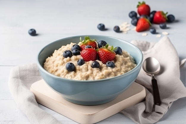 Bowl oatmeal porridge Generate Ai