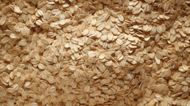 A bowl of oats is filled with oats.