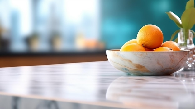 A bowl of oranges on a table