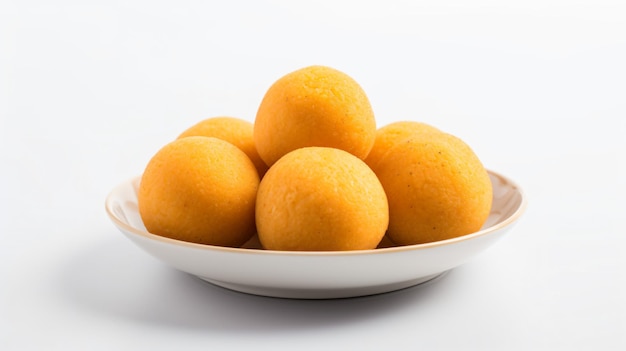 a bowl of oranges on a white surface