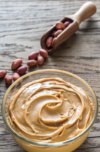 Photo bowl of peanut butter