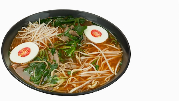 a bowl of Pho isolated on white background AI Generative