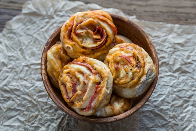 Bowl of pizza rolls