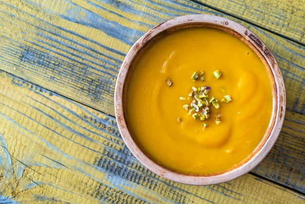 Bowl of pumpkin soup