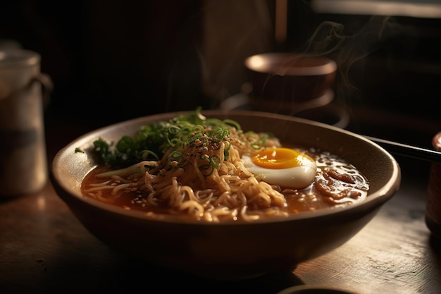 目玉焼きが乗ったラーメン