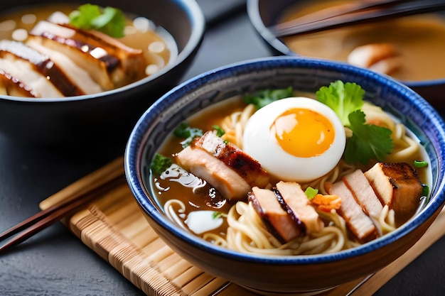 目玉焼きが乗ったラーメン