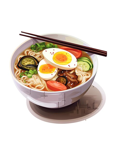 A bowl of ramen with a hard boiled egg on it