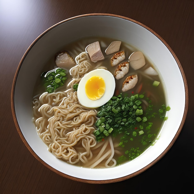 A bowl of ramen with a hard boiled egg on top