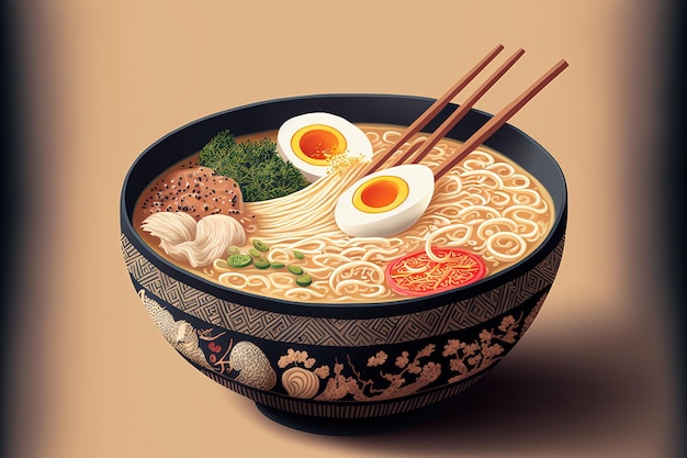 Bowl of ramen with miso