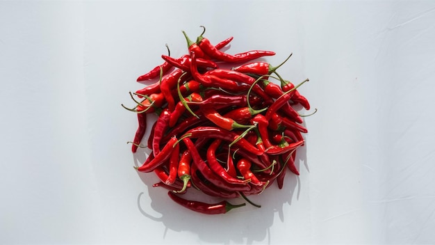 a bowl of red peppers with the bottom half of them