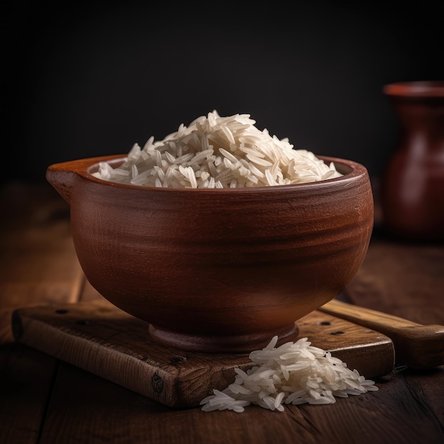 A bowl of rice generated by ai