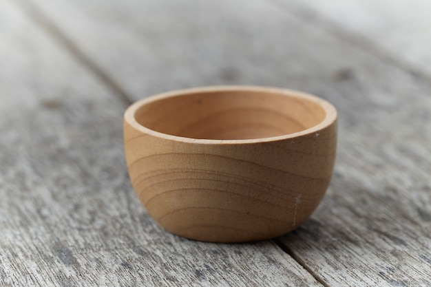 bowl on rustic wooden