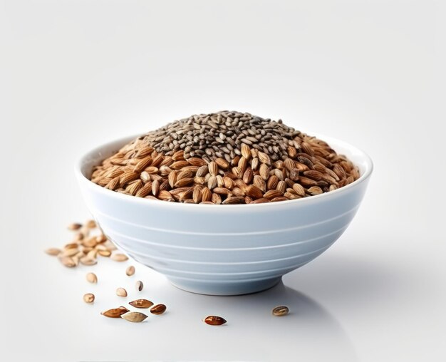 Bowl of rye grains