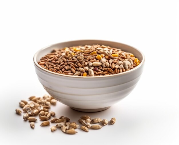 Bowl of rye grains