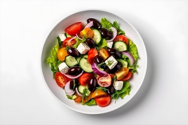 A bowl of salad with feta cheese, cucumber, feta, and feta.