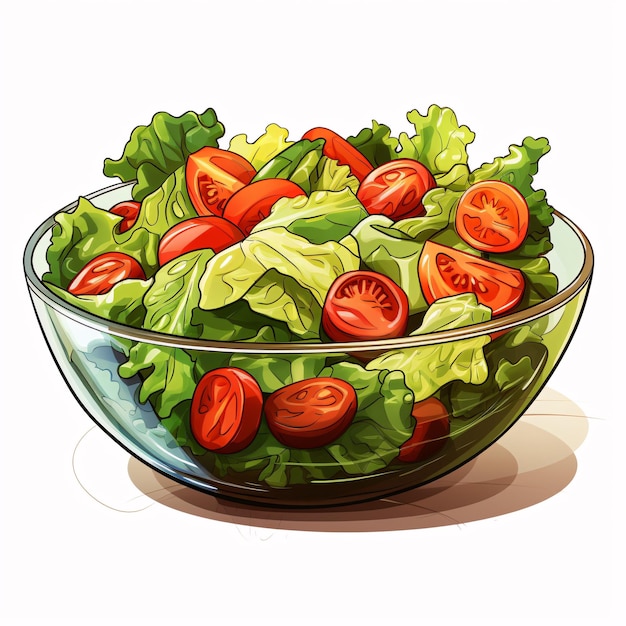 a bowl of salad with tomatoes