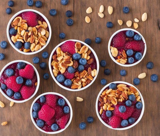 bowl of smoothie with fruits