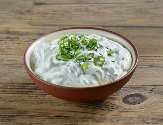 Bowl of sour cream or greek yogurt