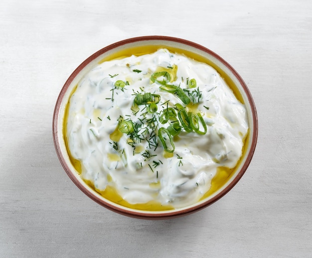 Ciotola di panna acida o yogurt greco