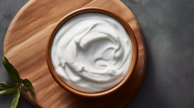 bowl of sour cream yogurt