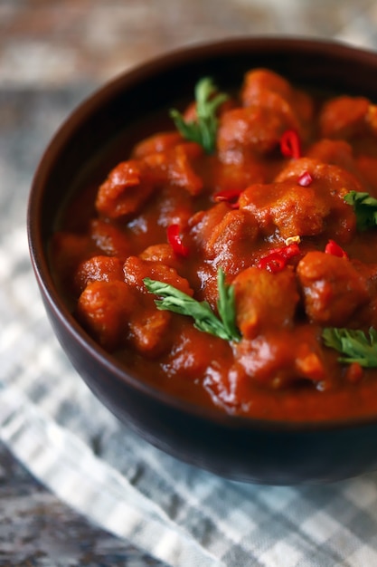 A bowl of soy curry.