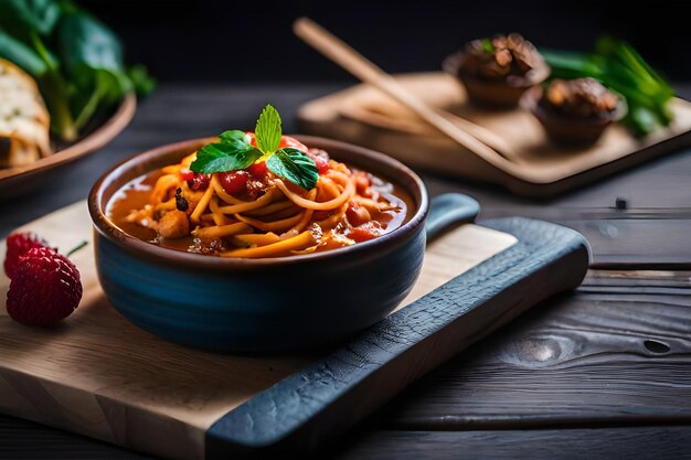 a bowl of spaghetti with meatballs and a bowl of meat