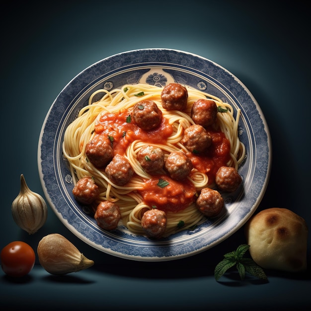 A bowl of spaghetti with meatballs and a bowl of meatballs.