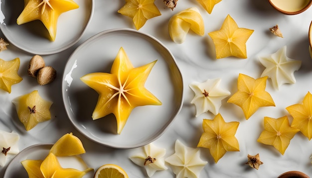 a bowl of star shaped pasta with a star on the top