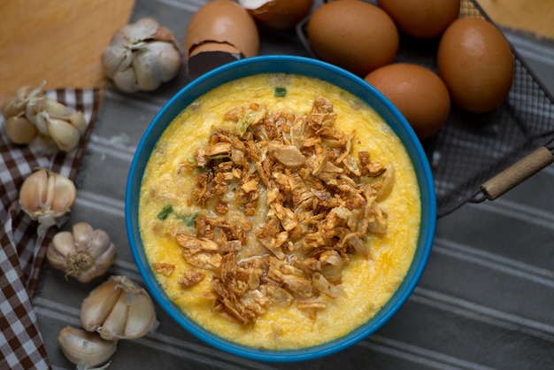 A bowl of steamed egg