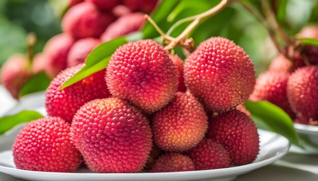 Photo a bowl of strawberries with a bunch of red berries