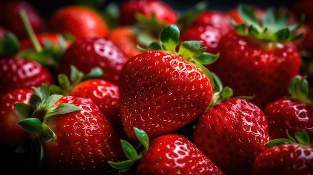 A bowl of strawberries with the word strawberry on the top.