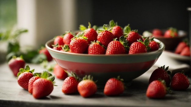 A bowl of strawberries