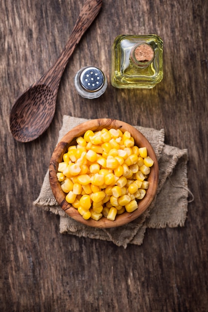 Bowl of  a sweet corn 