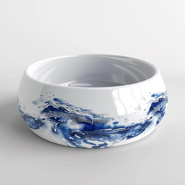 a bowl that has the word  sea  on it