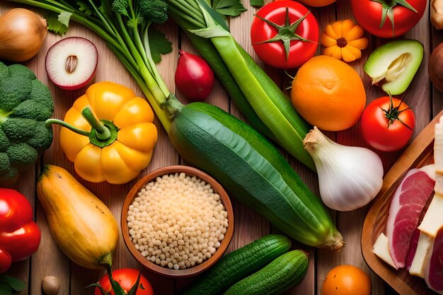 A bowl of vegetables including beans, onions, and tomatoes