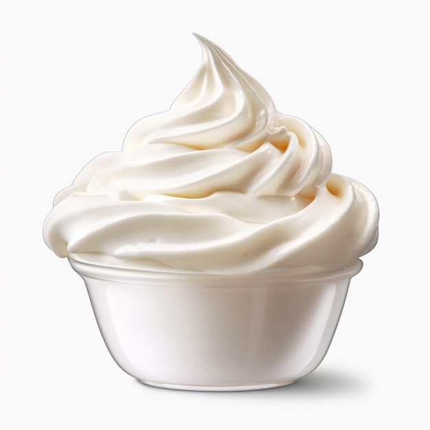 Premium AI Image Bowl of whipped cream