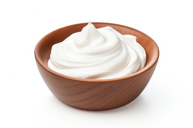 A bowl of white cream