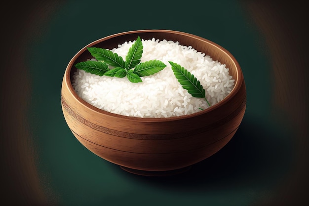 A bowl of white rice