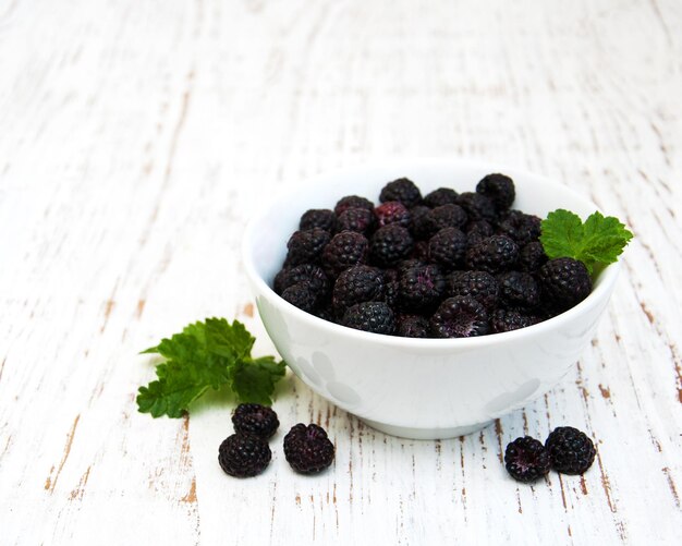 Bowl with Blackberries