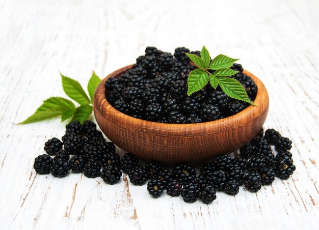 Bowl with Blackberries