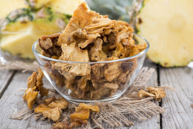 Bowl with dried Pineapple